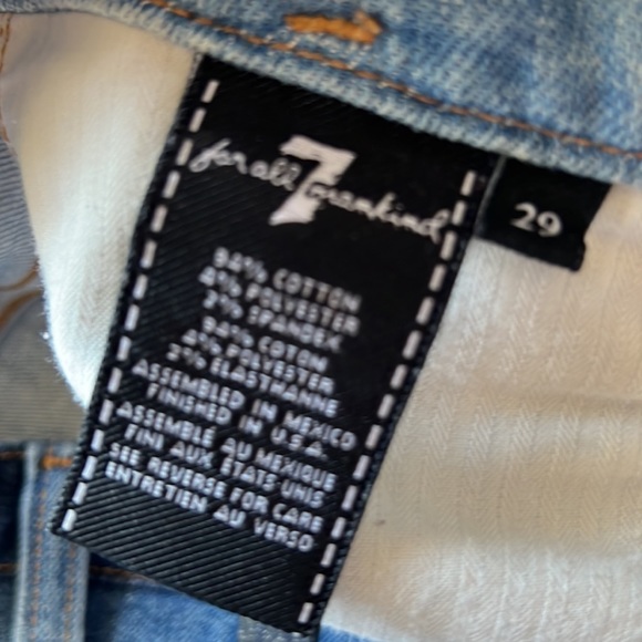 7Fam jeans high waisted, 2 tone crop jeans- y2k - Picture 9 of 14